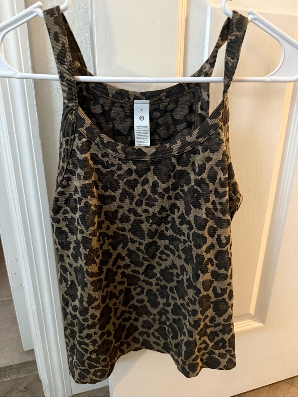 lululemon athletica Olive and Black Leopard-Print Tank